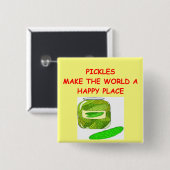 pickles vierkante button 5,1 cm (Voorkant /achterkant)