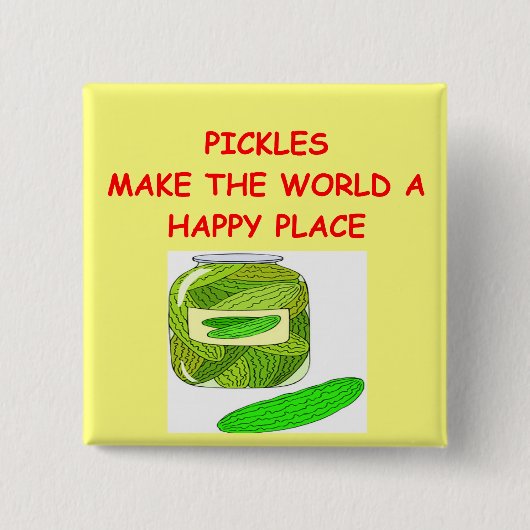 pickles vierkante button 5,1 cm (Voorkant)