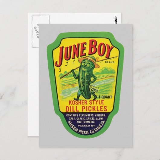  Pickles voedseletiket Briefkaart (Voorkant / Achterkant)