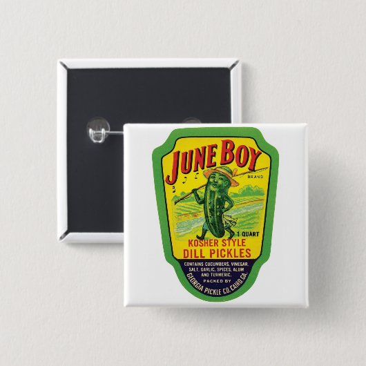 Pickles voedseletiket Vierkante Button 5,1 Cm (Voorkant /achterkant)