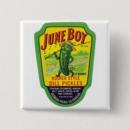 Pickles voedseletiket Vierkante Button 5,1 Cm (Voorkant)