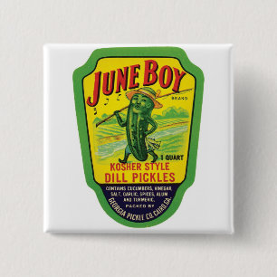 Pickles voedseletiket Vierkante Button 5,1 Cm