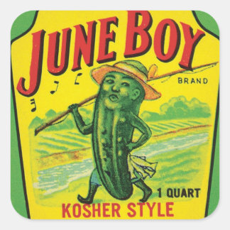  Pickles voedseletiket Vierkante Sticker