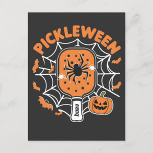 Pickleween Grappig Spooky Halloween Pickleball Spo Briefkaart