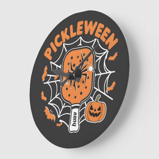 Pickleween Grappig Spooky Halloween Pickleball Spo Grote Klok (Hoek)