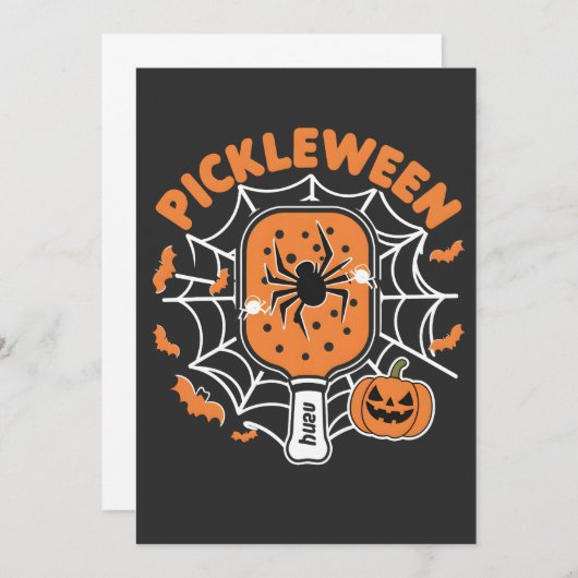 Pickleween Grappig Spooky Halloween Pickleball Spo Kaart (Voorkant / Achterkant)