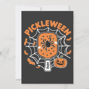 Pickleween Grappig Spooky Halloween Pickleball Spo Kaart