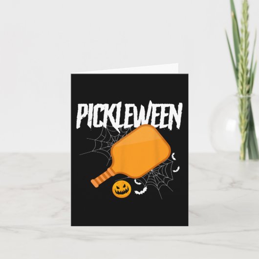 Pickleween Halloween Pickleball Kostuum Halloween Kaart (Voorkant)
