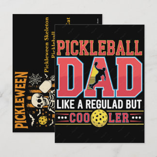 Pickleween Skelet Pickleball Halloween Pompoenen  Feestdagenkaart