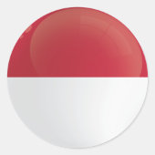 Pickmarkering voor Indonesië Ronde Sticker (Voorkant)