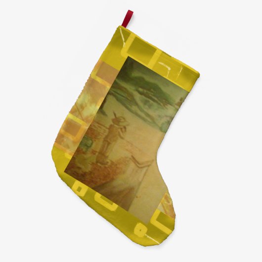 Picknick aan de kust grote kerstsok (Voorkant (Hangend))