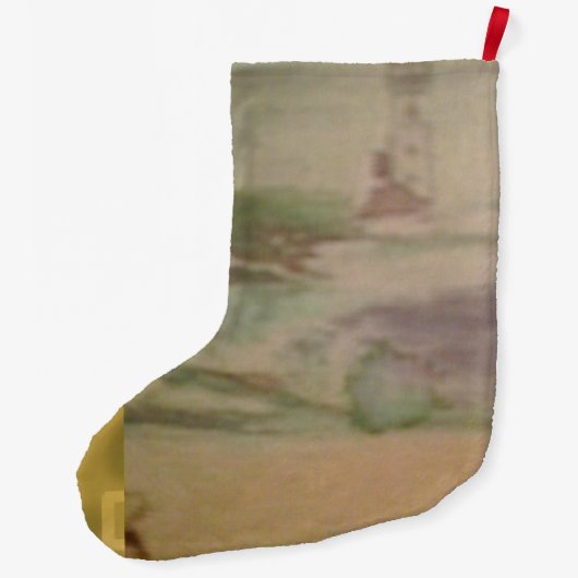 Picknick aan de kust grote kerstsok (Achterkant)