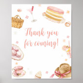 Picknick Baby Brunch Baby shower Bedankt voor uw k Poster (Voorkant)