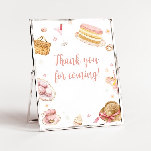 Picknick Baby Brunch Baby shower Bedankt voor uw k Poster