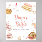 Picknick Baby Brunch Baby shower Luier Raffle Poster (Voorkant)