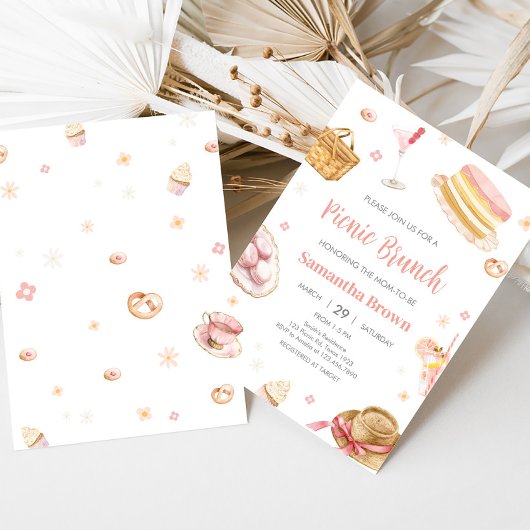 Picknick Baby Brunch Baby shower uitnodiging