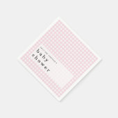Picknick Baby shower Namen Pink Gingham Servet (Hoek)