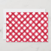 picknick baby shower, picknick in het park rode gi kaart (Achterkant)