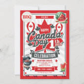 Picknick BBQ Gelukkig Canada Dag Viering Uitnodigi Feestdagenkaart (Voorkant)