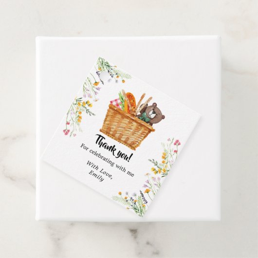 Picknick Bedankt kaart, gunsten Bedankjes Labels (In situ)