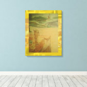 Picknick bij de zee Popcorn Anime Canvas Afdruk (Insitu (Houten vloer))
