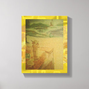 Picknick bij het Seashore Concert Geometric Canvas Afdruk