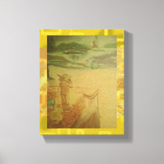 Picknick bij het Seashore Concert Geometric Canvas Afdruk