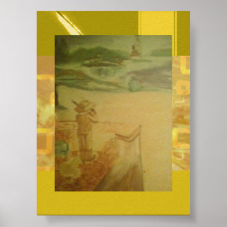 Picknick bij het Seashore Concert Geometric Poster