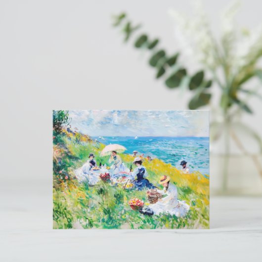 Picknick bij het Zee - Impressionistisch kunstwerk Briefkaart (Staand voorkant)