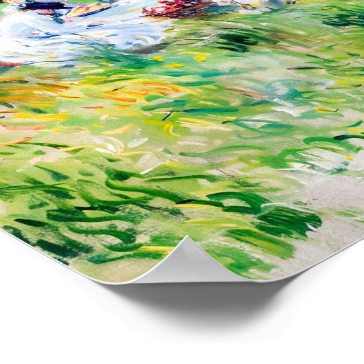 Picknick bij het Zee - Impressionistisch kunstwerk Poster (Hoek)