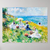 Picknick bij het Zee - Impressionistisch kunstwerk Poster (Voorkant)