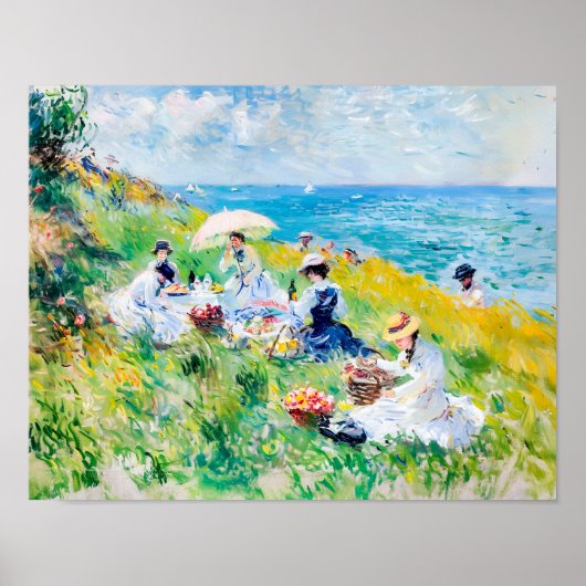 Picknick bij het Zee - Impressionistisch kunstwerk Poster (Voorkant)