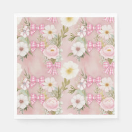 Picknick Borden - Bloemen en Gingham Bows Servet