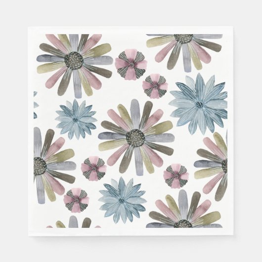 Picknick Borden - Bloemen Servet (Voorkant)