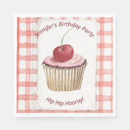Picknick Borden - Kinder Retro Cherry Cup Cake Servet