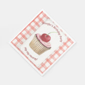 Picknick Borden - Kinder Retro Cherry Cup Cake Servet (Hoek)