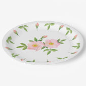 Picknick Borden - Rozenbottels Papieren Bordje (Gekanteld)