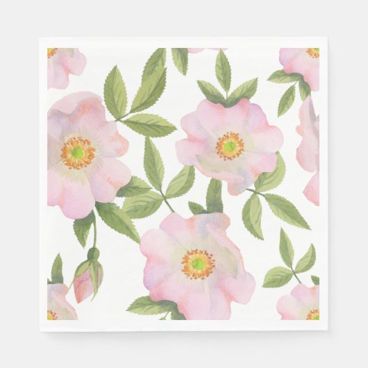 Picknick Borden - Rozenbottels Servet (Voorkant)