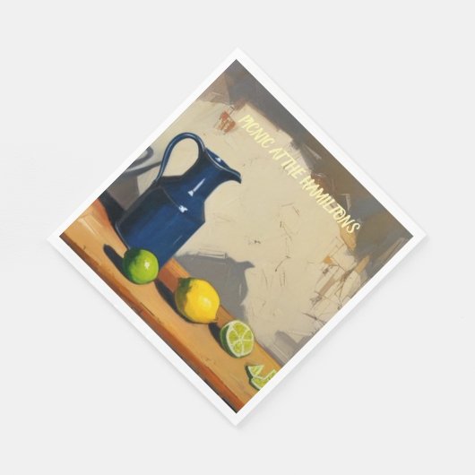 Picknick Borden - Rustic Jug Italianate Lemons Lim Servet (Hoek)