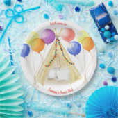 Picknick Borden - Tent & Ballonnen gepersonaliseer Papieren Bordje (Feest)