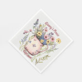 Picknick Borden -  Wilde Bloemen & Vaas Servet (Hoek)