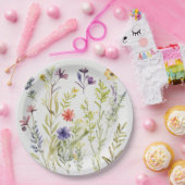 Picknick Borden - Wildflowers Papieren Bordje (Feest)