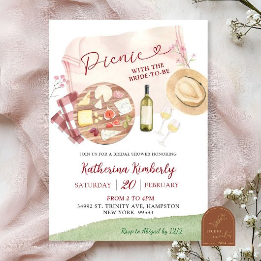 Picknick Bruiloft Uitnodiging