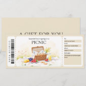 Picknick Cadeaubon Kaart (Voorkant / Achterkant)