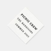 Picknick Crew Aangepaste servetten - Zomer Outdoor (Hoek)
