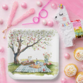 Picknick Design Vierkante Papier Borden Papieren Bordje (Feest)