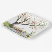 Picknick Design Vierkante Papier Borden Papieren Bordje (Gebogen)