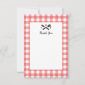 Picknick Doek BBQ Dank u Nota Bedankkaart (Voorkant)