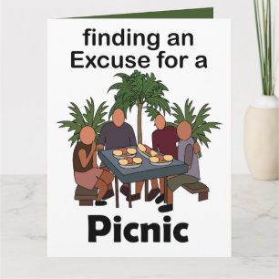 Picknick Een Uitvlucht Voor Een Picknickfeestje Kaart