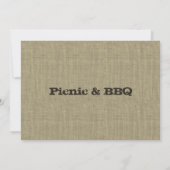 Picknick en BBQ Brown Hog Kaart (Achterkant)